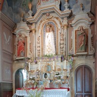 L'autel retable de la chapelle de la Vierge et la Vierge miraculeuse (2003)